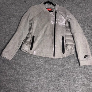 Nike Aeroloft Fleece Jacket Women XL Gray 800 Fill Lightweight Warm Running - Picture 1 of 21