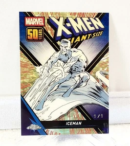 2025 Topps Chrome Marvel Iceman SuperFractor #1/1 Giant Size X-Men 1:66780 Packs - Bild 1 von 2