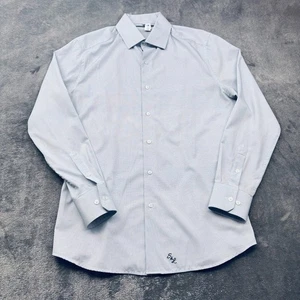 State & Liberty Shirt Mens M Blue Polka Dot Performance Lightweight Stretch - Picture 1 of 17