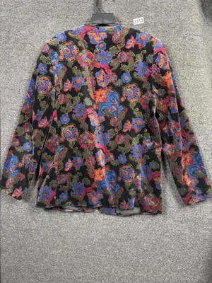 Blazer Jay Vintage Tostado Mujer 10 Floral Tapiz Terciopelo Chaqueta Años 90 Foto 1 de 4