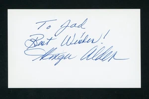 Tarjeta índice firmada 3x5 por Ginger Alden actriz prometida de Elvis Presley E28603 - Imagen 1 de 1