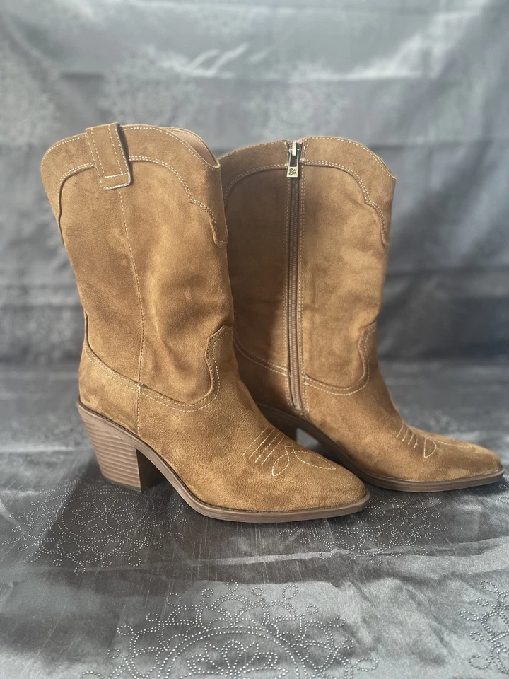  Botas para mujer Sam & Libby Western Breanna tacón medio marrón caramelo 8,5 Foto 1 de 4
