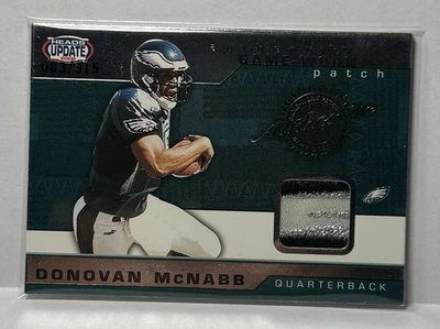 DONOVAN MCNABB 2002 PACIFIC HEADS UPDATE GAME WORN LOGO PATCH /315 - EAGLES! - Image 1 of 2