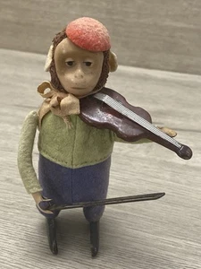 Working SCHUCO Wind-up SOLISTO Monkey Playing Violin w/o Key Made In Germany - Picture 1 of 7