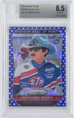2016 Panini Prizm #91 Richard Petty /99 Prizms Blue Flag BGS 8.5 NM-MT+!! - Image 1 of 2