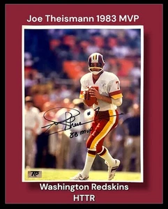 JOE THEISMANN AUTOGRAPHED SIGNED WASHINGTON REDSKINS HOGS 8X10 PHOTO wAP/HOLO - Picture 1 of 7