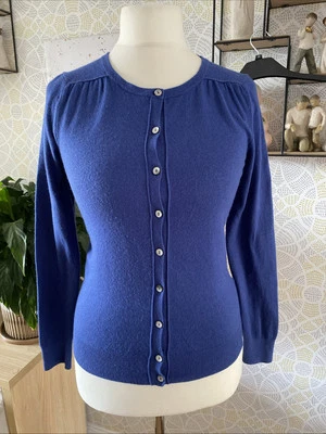 Boden Blue Cardigan Size 10 Cashmere Blend Buttoned Knitted - Image 1 of 4