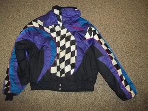 Vintage Polaris Snowmobile BLACK VIOLET SAPPHIRE Jacket Men’s X-LARGE - Picture 1 of 10