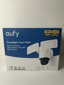 NEU Open Box eufy Überwachungskamera E340 Flutlicht Cam Außen 360° kabelgebunden - Bild 1 von 5