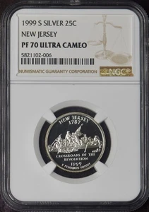 1999-S New Jersey Silver State Quarter - NGC PF70 Ultra Cameo - ✪COINGIANTS✪ - Picture 1 of 2