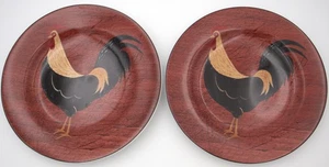 Juego de 2 platos de gallo Warren Kimble Country Quartet Sakura Brandon House 8,25" - Imagen 1 de 21