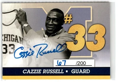 2004 TK LEGACY MICHIGAN WOLVERINES CAZZIE RUSSELL AUTO /200 #BBR-1 - Image 1 of 2