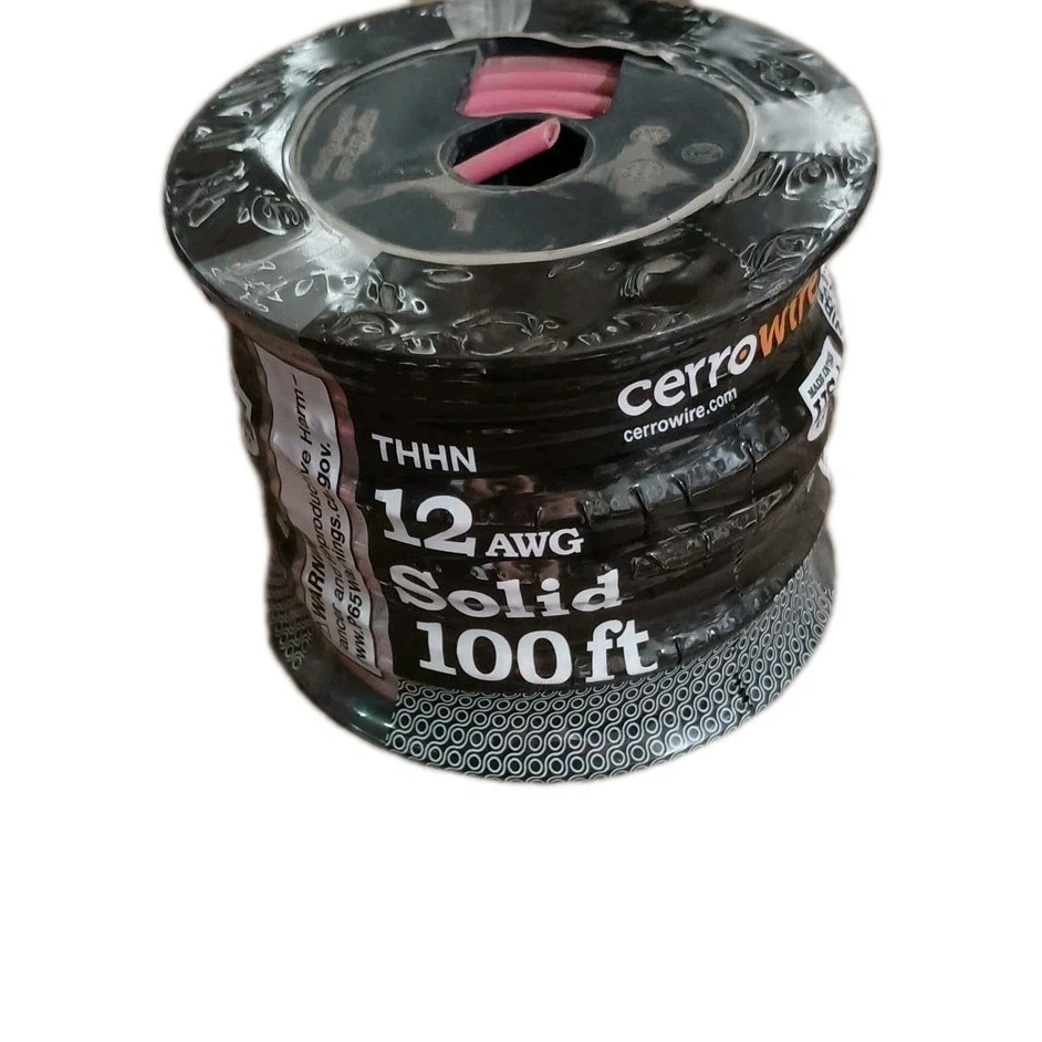 Cerrowire 100 ft. 12 Gauge Red Solid Copper THHN Wire 112-1673CR