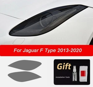 Pre-cut Headlights Smoke Paint Protection Vinyl Tint Wrap Film For Jaguar F-Type - Picture 1 of 7