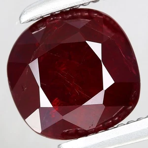 1.55ct Museum Gem! Antique Cushion Natural Unheated Red Ruby Madagascar, Africa - Imagen 1 de 4