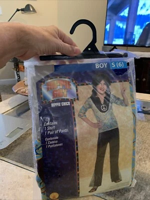 Rubíes Niños Hippie Disfraz Rubíes Halloween Pequeño 6 Camisa Pantalones Años 60 Nuevo Chico Foto 1 de 4