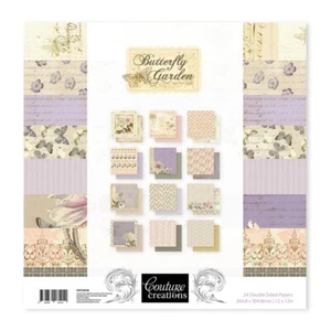 Couture Creations BUTTERFLY GARDEN 12x12" Paper Pack - 24 Sheets CO726526 - Imagen 1 de 2
