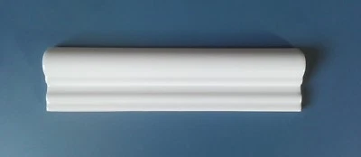 Paquetes de molduras de azulejos de tuerca borde de metro brillante. 20x5cm Blanco Foto 1 de 4