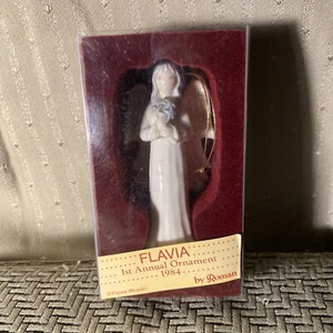 Flavia Weedn 1984 ~ PORCELAIN ANGEL ~ 3.5" Holiday Ornament 1st in Series - Picture 1 of 12