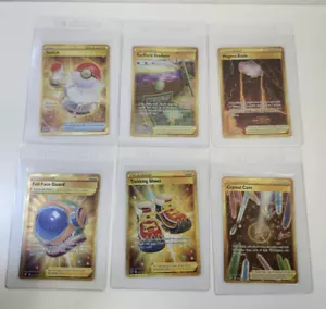 Pokemon TCG - Bundle of 6 Secret Rare Gold Trainer Cards - Picture 1 of 14