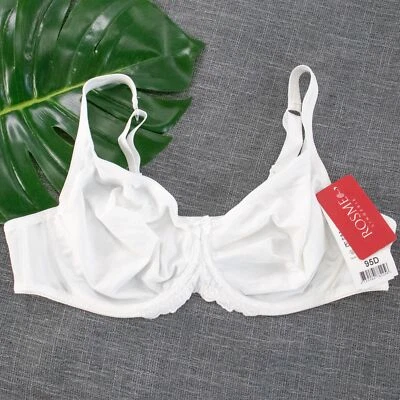 New Rosme Vija Bra Size 42DD Unlined Underwire Solid White 499422 - Image 1 of 4