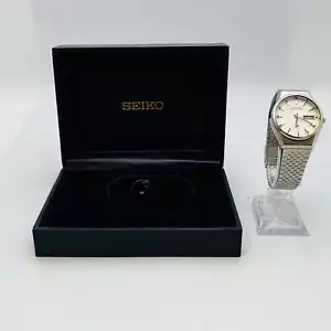 SEIKO KING CUARZO 0852-8025 esfera blanca día fecha 32,1 mm - Imagen 1 de 20