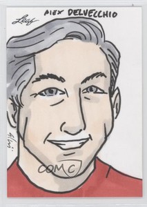 2013-14 Leaf Best of Hockey Sketch Cards 1/1 Adam Talley Alex Delvecchio HOF 0t1