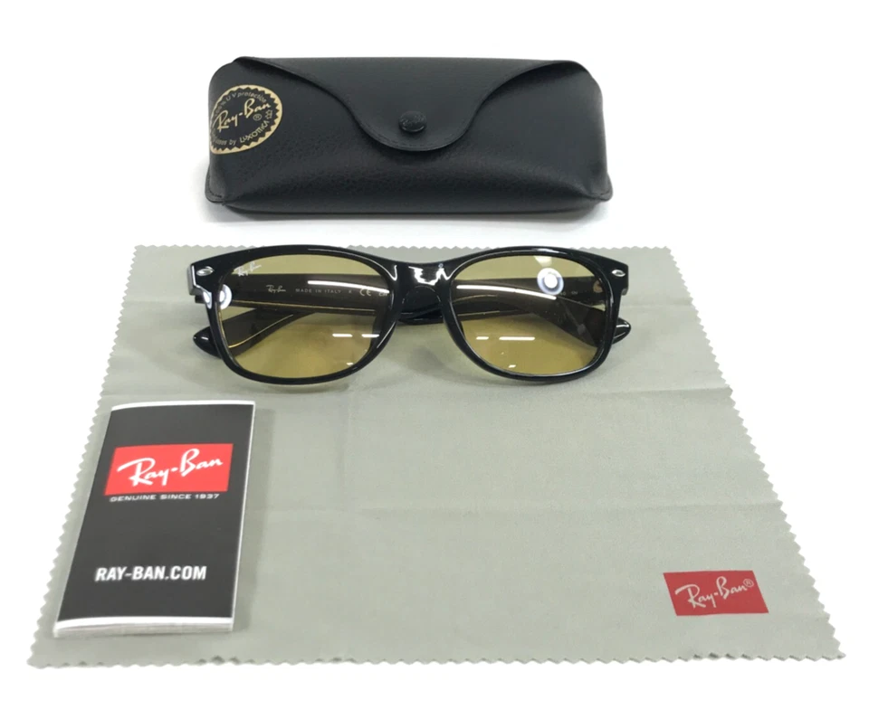Ray-Ban Sunglasses RB2132-F NEW WAYFARER 601/R6 Asian Fit w Yellow Night Driving - Image 1 of 4