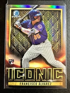 Francisco Alvarez RC 2023 Bowman Chrome Iconic #BI-25 Rookie New York Mets - Picture 1 of 2