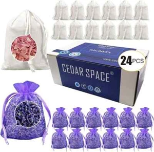 Cedar Space Lavender Sachet Bags for Drawers and Closets(24 Pack),Potpourri... - Picture 1 of 7
