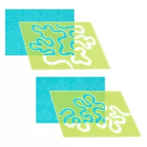2Pcs Quilting Templates Rulers Acrylic Template Rulers Simple Meander Quiltin... - Picture 1 of 5