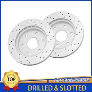 Rotores de freno ranurados perforados delanteros de 305 mm para Escalade Silverado GMC Sierra 1500 - Imagen 1 de 8
