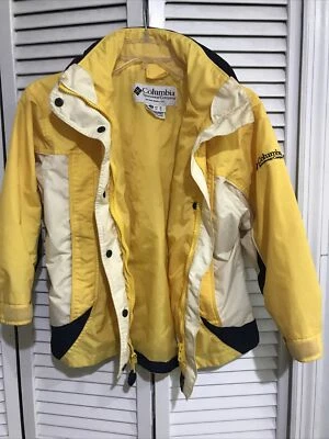 Niños Amarillo Nylon Columbia Ropa Deportiva Chaqueta Talla 7/8 A21 Foto 1 de 4