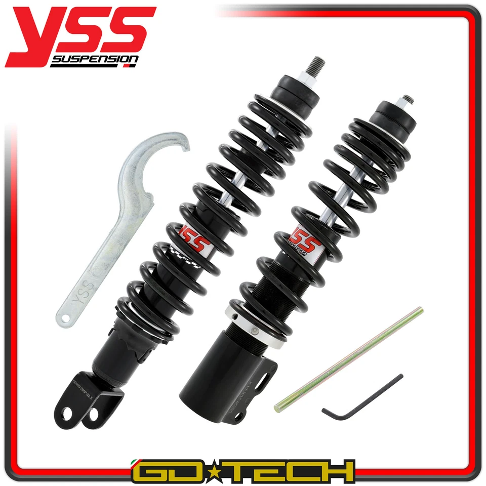 KIT AMMORTIZZATORI YSS REGOLABILI ANTERIORE POSTERIORE ZIP SP 2 VESPA ET2 ET4 LX - Immagine 1 di 4