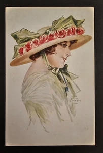 Cartolina Viaggiata Illustratore Founari Fp Colori Anno 1917 - Imagen 1 de 2