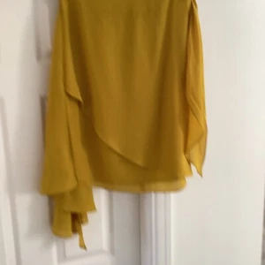 Zara Skirt Size Medium Chiffon Mustard Great Condition - Imagen 1 de 7
