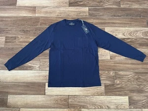 NEU MIT ETIKETT Herren Vineyard Vines blau Langarm T-Shirt mittlere Tasche Shirt - Bild 1 von 5