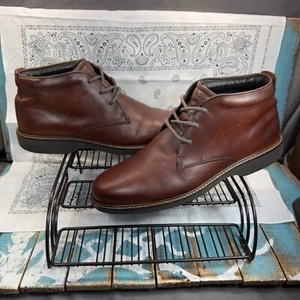 ECCO Men's Metropole London Plain Toe Chukka Brown Boot Size Mens 46/12-12.5 - Picture 1 of 11