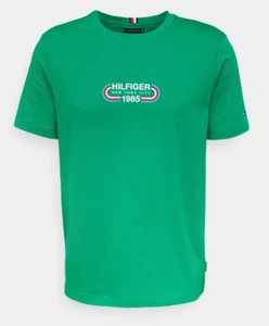 Tommy Hilfiger Track Graphic Tee in Olympic Green Größe M BRANDNEU - Bild 1 von 2