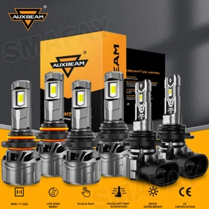 For Toyota Highlander 2004-2007 AUXBEAM LED Headlight Hi/Lo Beam Fog Bulbs White - Foto 1 di 17