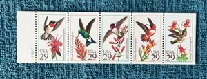 Scott 2646a, 29c Kolibris, nie gefaltete Heftscheibe, Platte #2222222, postfrisch - Bild 1 von 1