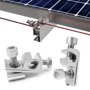 Solar Panel Earth Clamp PV Coupling Earthing Ground Lug Cable Clamp Ground Clamp - Picture 1 of 12