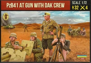 Rifle antitanque pesado Strelets 1/72 (20 mm) Segunda Guerra Mundial alemán 2,8 cm sPzB 41 y tripulación DAK - Imagen 1 de 1