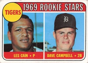 1969 Topps #324 Rookie Stars (Dave Campbell / Les Cain) ottime condizioni - piega - Foto 1 di 2