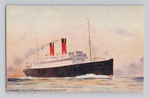 Cartolina Cunard Line RMS Franconia & Laconia Oceanliner piroscafo  - Foto 1 di 2