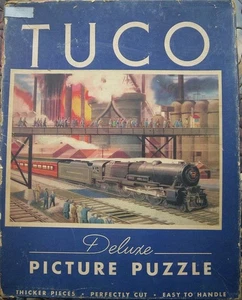 Vtg TUCO Deluxe jigsaw puzzle Rolling to Victory LG15 Missing 2 pieces As-Is - Picture 1 of 8