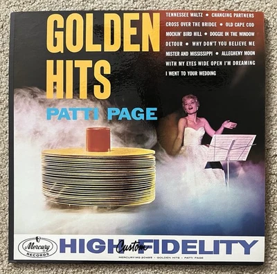 PATTI PAGE - Golden Hits LP w/ INNER 1960 Mercury MG20495 mono Vinyl * Near MINT - Image 1 of 4