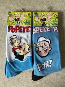 NEW! POPEYE®️CREW SOCKS ~ MEN 8-12 / WOMEN 9-14 ~ YOU CHOOSE 1 or ALL ~ 1+ SHIP - Picture 1 of 7