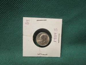 1954  S Silver Dime - BU - Picture 1 of 2