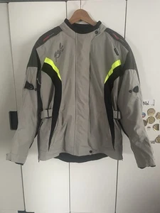 RST Textile motorcycle jacket ladies Uk16 XL Motorbike Armour grey sinaqua - Picture 1 of 13